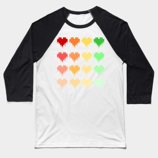 Fading Pixel Hearts (RYOG) Baseball T-Shirt